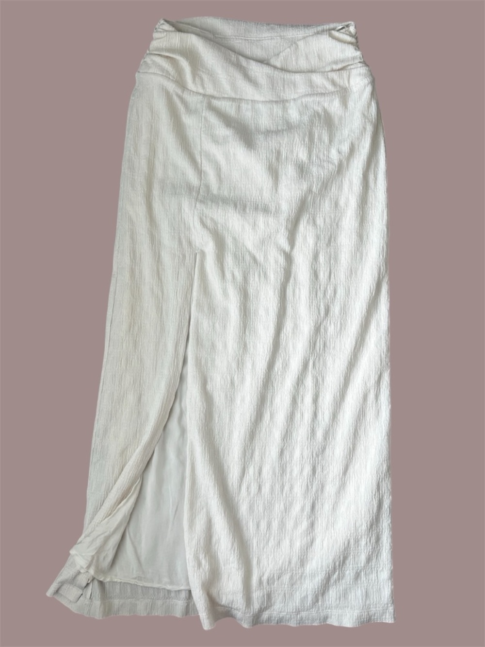 Free People maxi skirt Boho Gauzy cotton long medium cream neutral